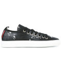bleach splattered denim trainers