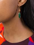 sunstone and green agate earrings