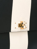 stripe front shoulder bag