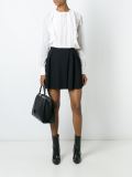 embroidered panel ruffled blouse