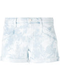 tie-dye denim shorts