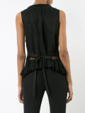 ruffled trim waistcoat  