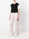 satin crepe wide-leg pants