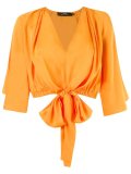 v-neck cropped blouse