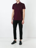 contrast collar polo shirt