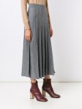 pleated midi skirt