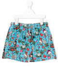 Mc2 Saint Barth Kids x Ed Hardy tattoo print swim shorts