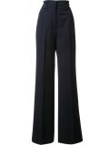 high-rise flared trousers