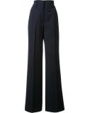 high-rise flared trousers