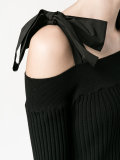 off-shoulder ribbed top