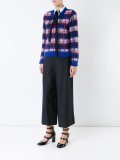 plaid contrast trim jumper