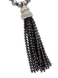 tassel and pearl necklace