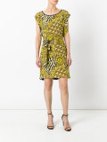 printed belted dress 