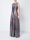 abstract print sleeveless dress