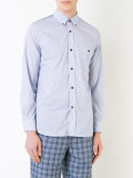 back print button-down shirt