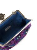 floral eye embroidery clutch bag