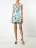 floral print draped dress