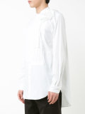 pleated plastron shirt 