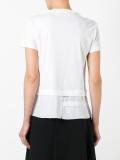 pleated sheer detailing T-shirt