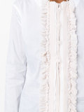 ruffled bib blouse