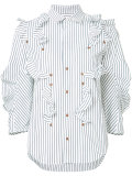 striped ruffle blouse
