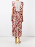 shoulder strap ruffled skirt