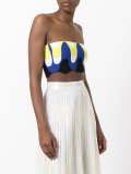 printed bandeau top 