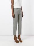 geometric print cropped trousers
