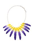 feather pendant chain necklace