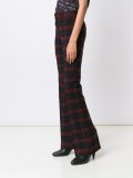 checked flared pants 