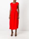 drawstring midi dress