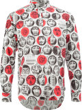 faces print shirt