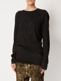 marble print long fit jersey