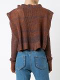 mesh knit button cardigan