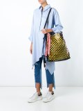 oversized netted shoulder bag
