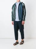 条纹连帽夹克