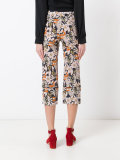 3/4 length, floral print trousers