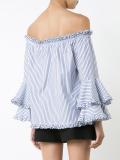 off-shoulders striped blouse