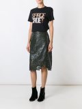 lace overlay wrap skirt