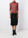 flared zip accent skirt