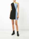 scalloped wrap dress