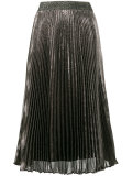 pleated midi skirt