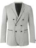 patterned double-breasted jacket