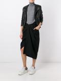 ruched detail wrap skirt