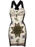 electrical print bodycon dress