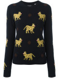 leopard intarsia jumper 