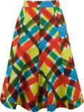 'Arco-íris' godet midi skirt