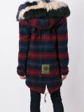 plaid hooded coat