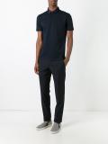 contrast collar polo shirt