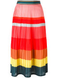 striped pleated skirt